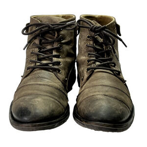 Aldo Chukka Boots Mens 10.5 Brown Leather Legadorien Cap Toe Lace Up Lightweight